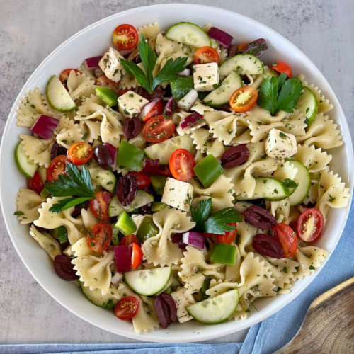 Greek Pasta Salad  A Healthy Make-Ahead Recipe! - Detoxinista