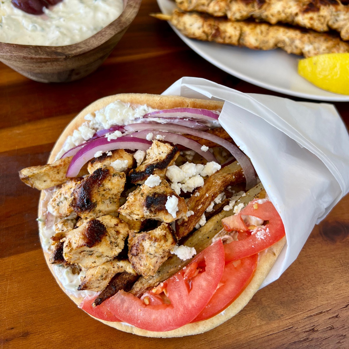 Greek Souvlaki Recipe Greek Chicken Souvlaki Recipe With Tzatziki
