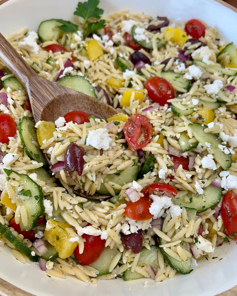 Greek Lemon Feta Orzo Salad Spoonful Of Si 9922